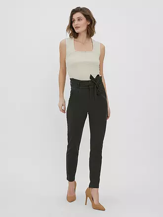 VERO MODA | Pantalon taille haute coupe ample VMEVA | olive
